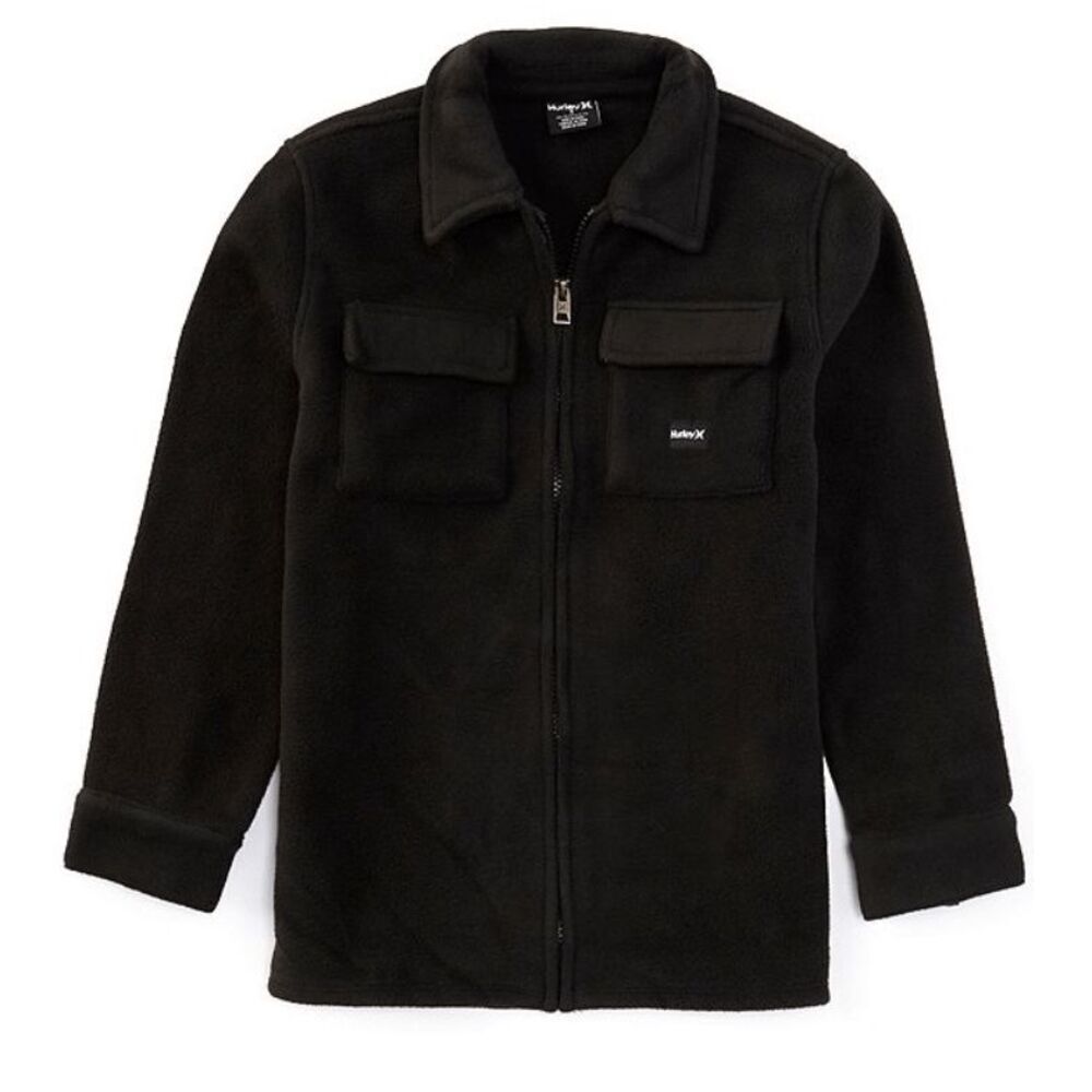 Hurley Kids Black Fleece Jacket Size L